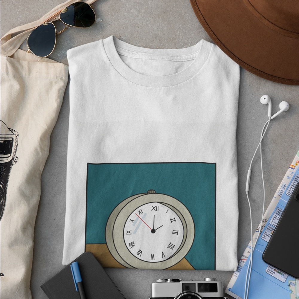 Clock print shirt